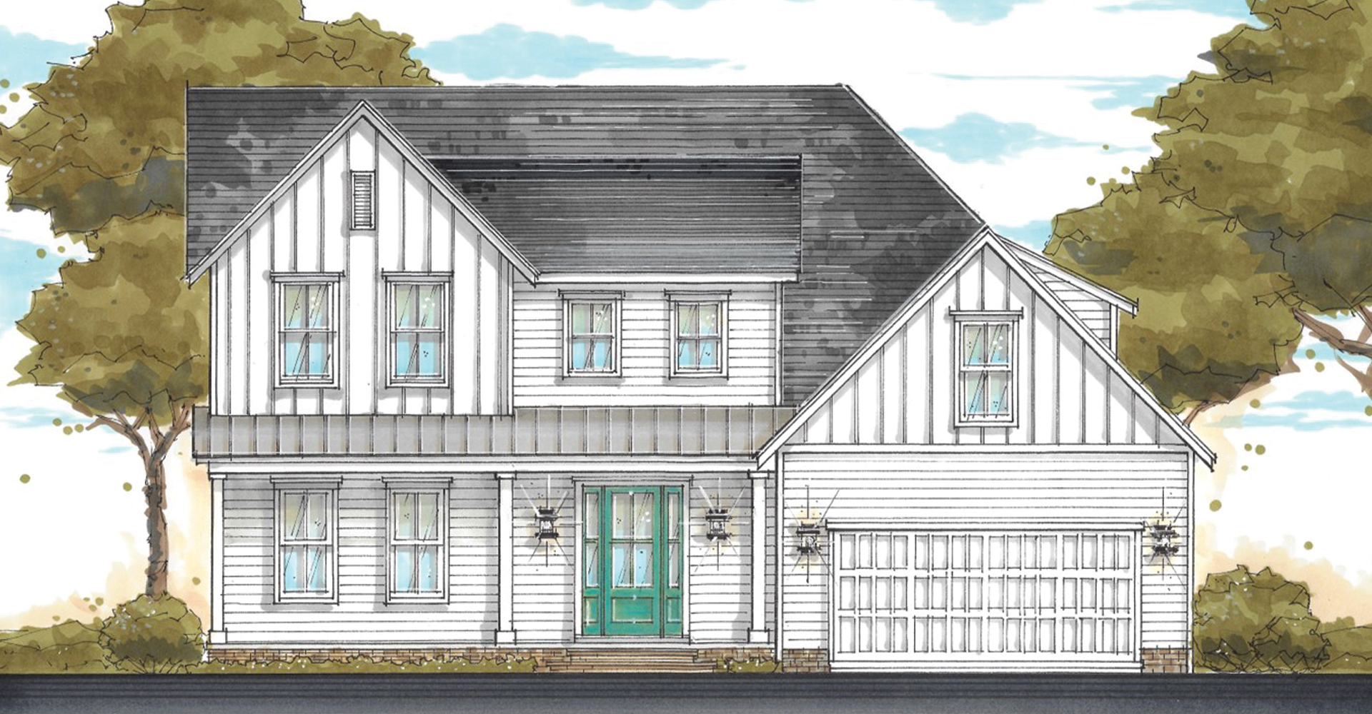 Lafaye Custom Homes' The Chattooga Front Exterior Elevation