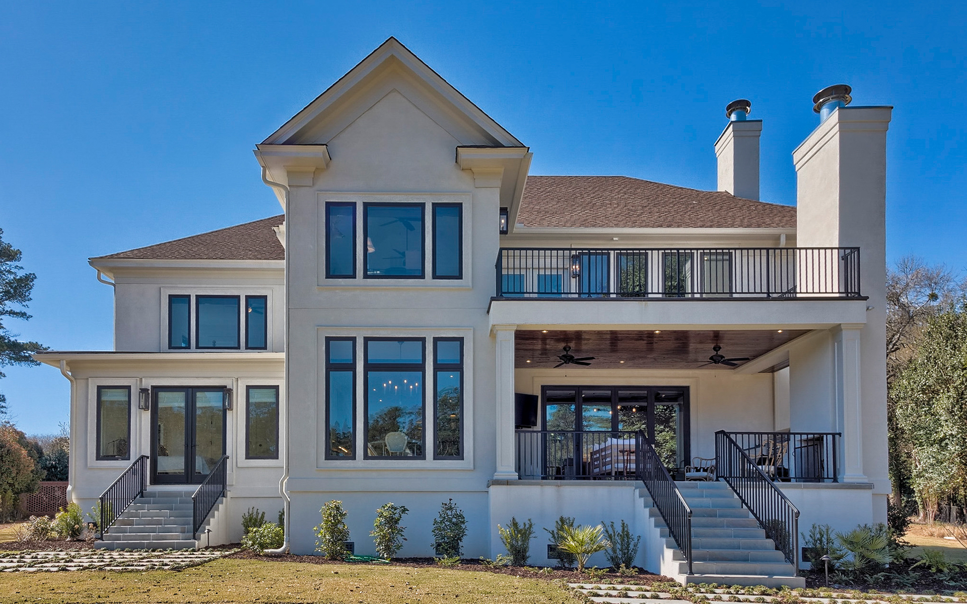 LaFaye Custom Home Builders' Gorgeous Rear Home Exterior